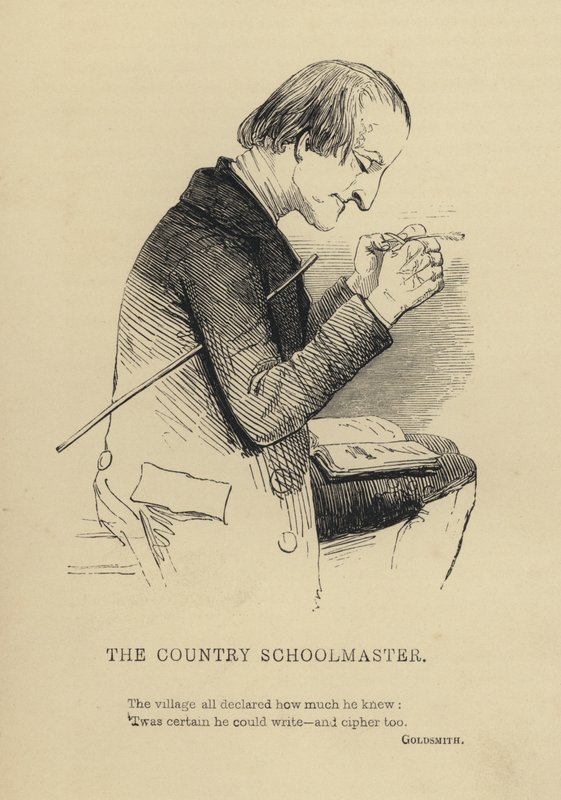 Kenny Meadows: The Country Schoolmaster (gravyr) av Joseph Kenny (after) Meadows