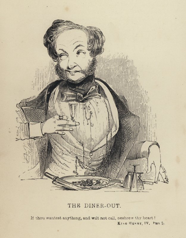 Kenny Meadows: The Diner-Out (gravyr) av Joseph Kenny (after) Meadows