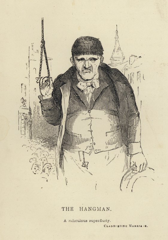 Kenny Meadows: The Hangman (gravyr) av Joseph Kenny (after) Meadows