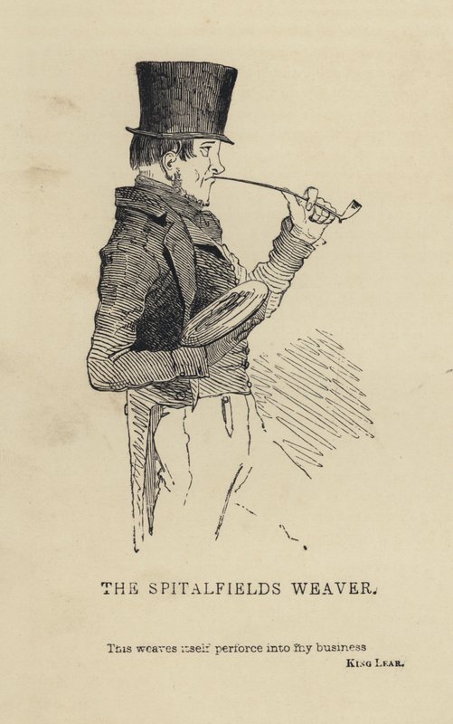 Kenny Meadows: The Spitalfields Weaver (gravyr) av Joseph Kenny (after) Meadows