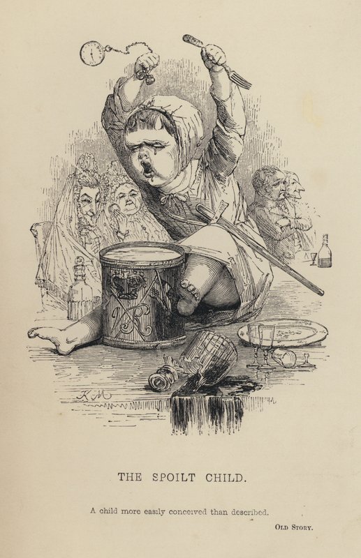 Kenny Meadows: The Spoiled Child (gravyr) av Joseph Kenny (after) Meadows