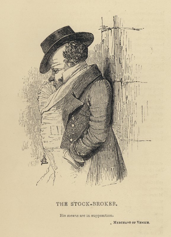 Kenny Meadows: The Stock-Broker (gravyr) av Joseph Kenny (after) Meadows