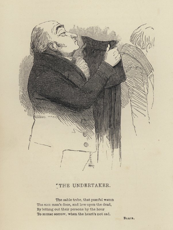 Kenny Meadows: The Undertaker (gravyr) av Joseph Kenny (after) Meadows