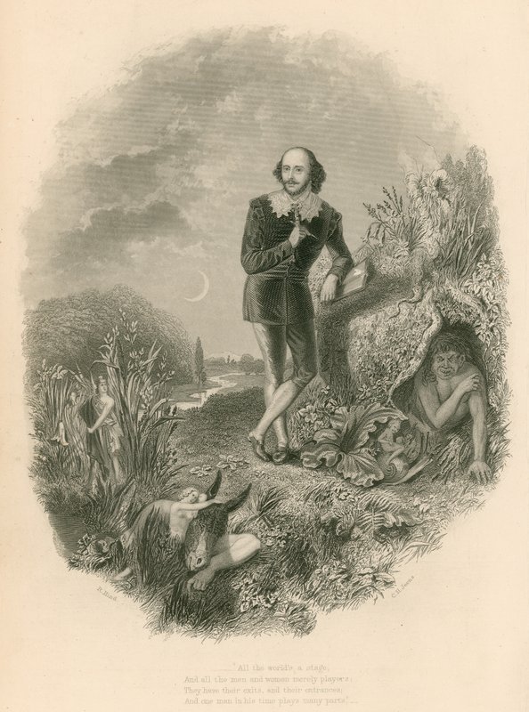 Porträtt av Shakespeare, med flera av hans skapelser av Joseph Kenny Meadows