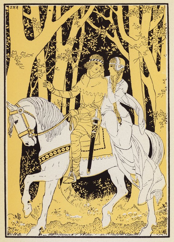 Aucassin et Nicolette (färglitografi) av Joseph Kuhn Regnier