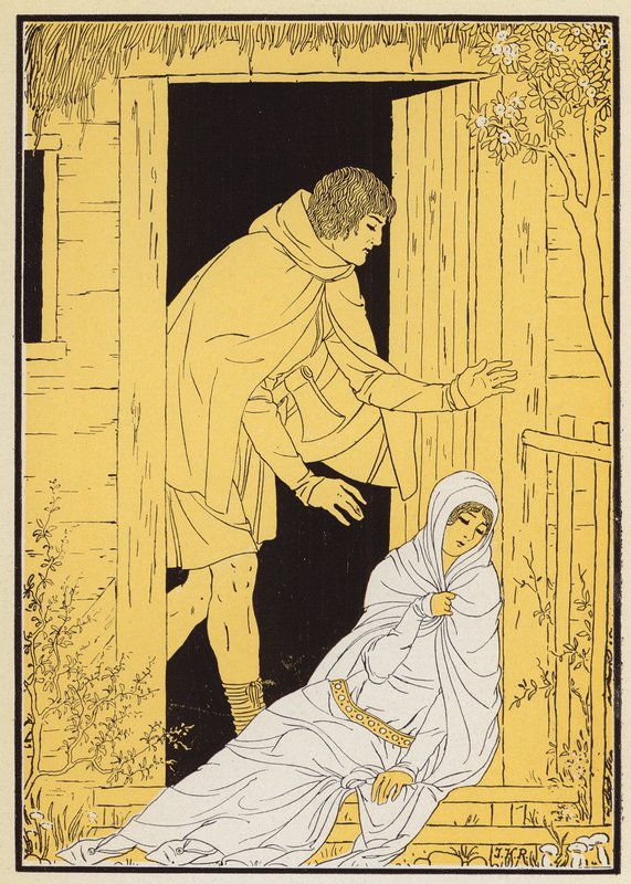 Berthe aux Grands Pieds (färglitografi) av Joseph Kuhn Regnier