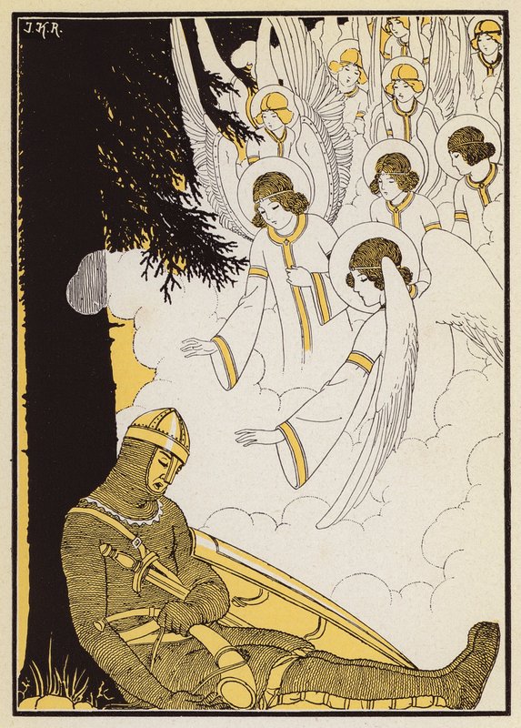 La Mort de Roland (färglitografi) av Joseph Kuhn Regnier