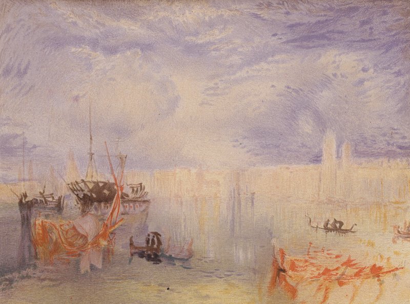 Venedig (färglitografi) av Joseph Mallord William (after) Turner