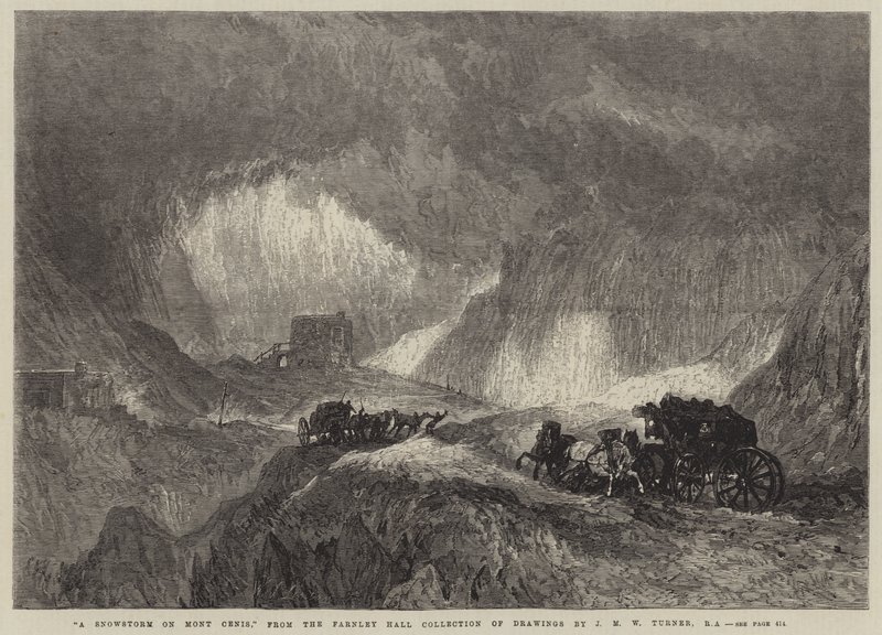 En snöstorm på Mont Cenis av Joseph Mallord William Turner