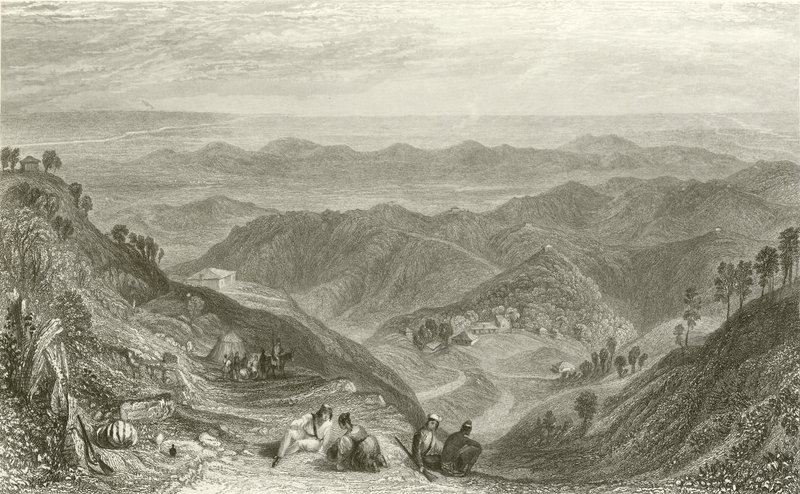 Mussooree och Dhoon, från Landour av Joseph Mallord William Turner