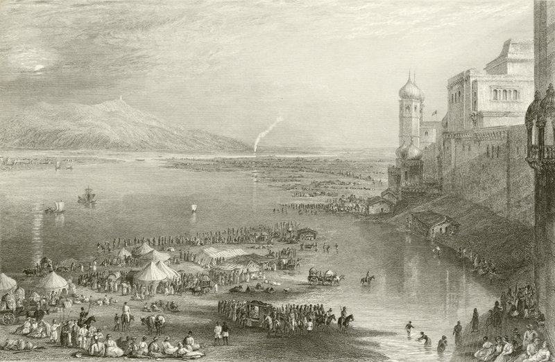 Pilgrimer på den heliga mässan i Hurdwar av Joseph Mallord William Turner