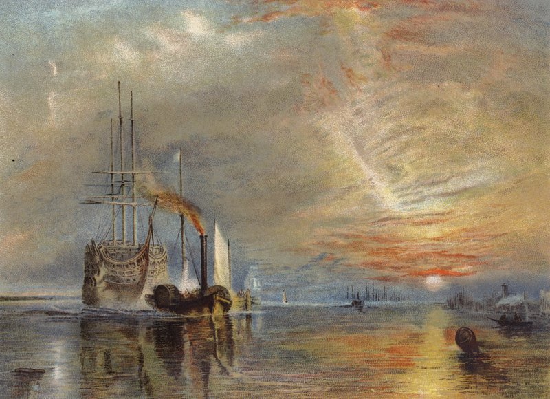 "Den gamla Temeraire drog till sin sista kaj" av Joseph Mallord William Turner