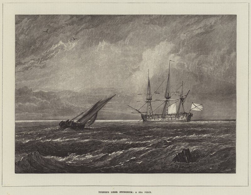 Turners Liber Studiorum, a Sea Piece av Joseph Mallord William Turner