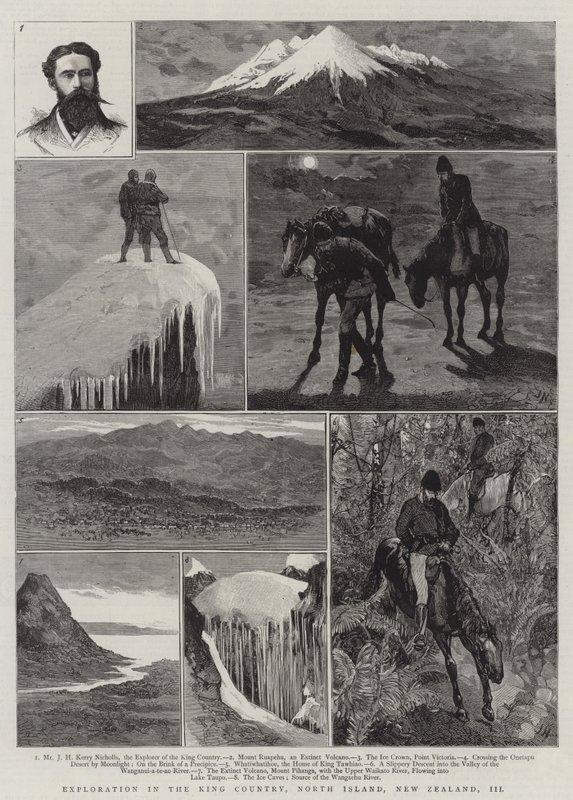 Utforskning i King Country, North Island, Nya Zeeland, III av Joseph Nash