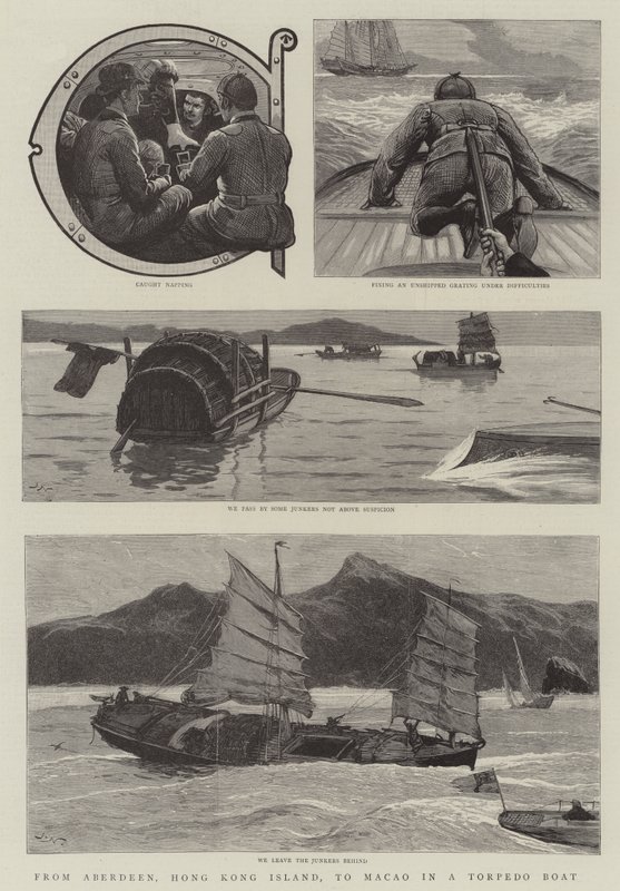 Från Aberdeen, Hong Kong Island, till Macao i en torpedbåt av Joseph Nash