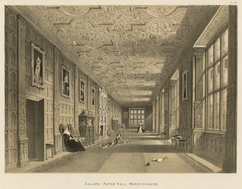Galleri, Aston Hall, Warwickshire av Joseph Nash
