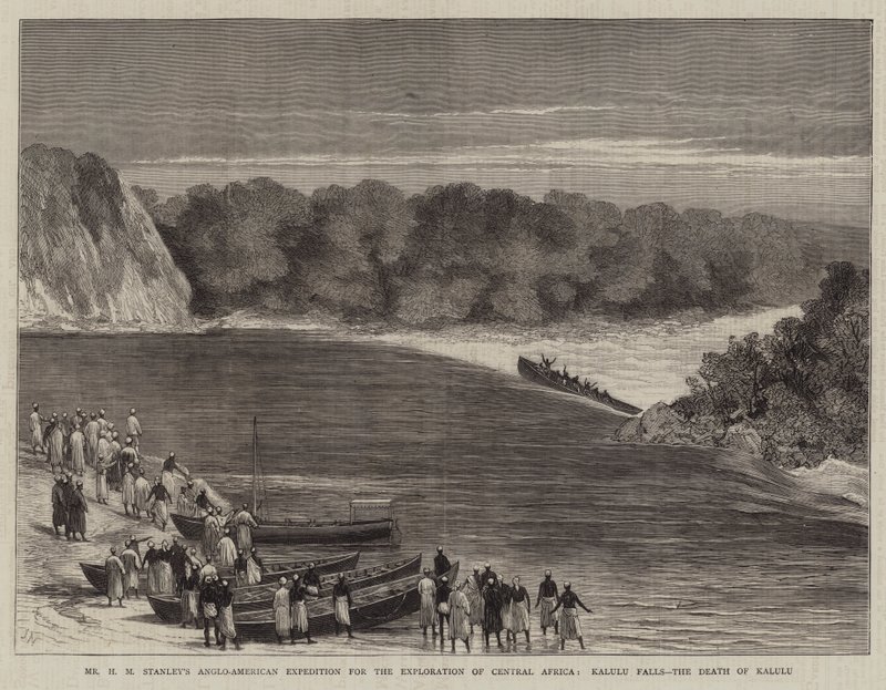 Mr H M Stanleys angloamerikanska expedition för utforskning av Centralafrika, Kalulu Falls, Kalulus död av Joseph Nash