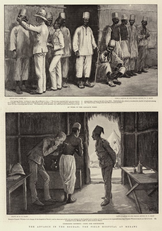 The Advance in the Soudan, fältsjukhuset i Merawi av Joseph Nash