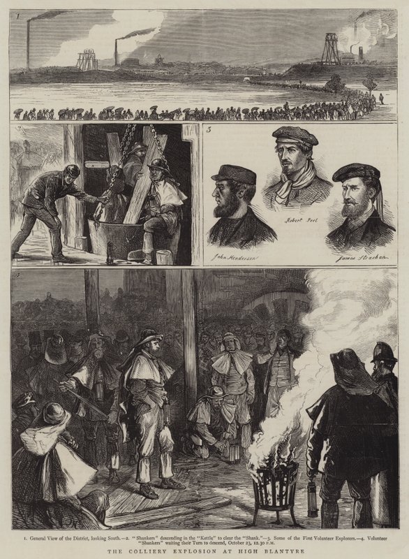 Colliery-explosionen vid High Blantyre av Joseph Nash