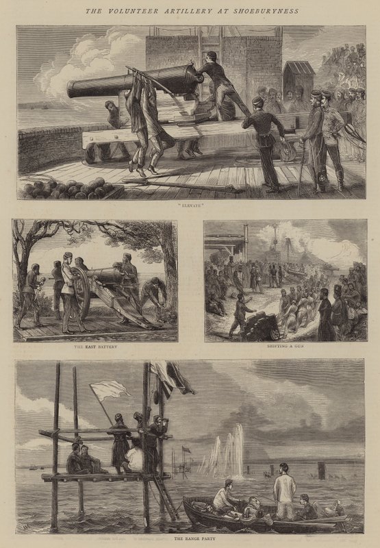Frivilligartilleriet vid Shoeburyness av Joseph Nash