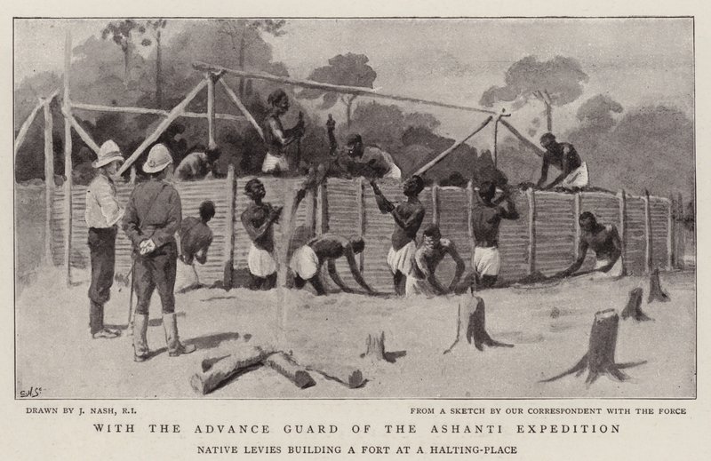 Med Ashanti-expeditionens förhandsvakt av Joseph Nash