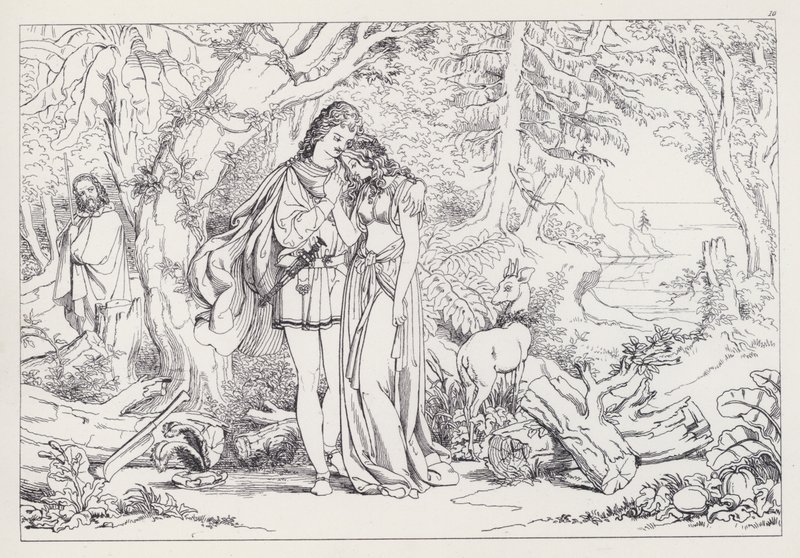 Shakespeares Stormen, akt III, scen 1 av Joseph Noel after Paton