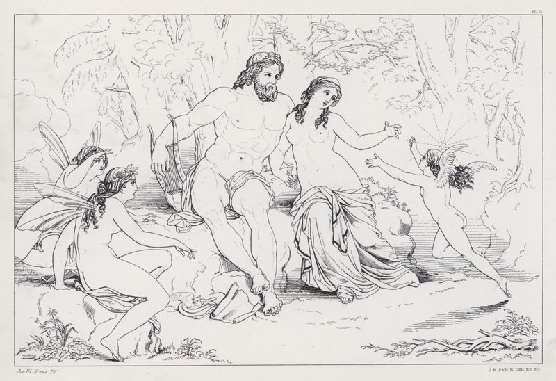 Shelleys Prometheus Unbound, akt III, scen 4 av Joseph Noel after Paton