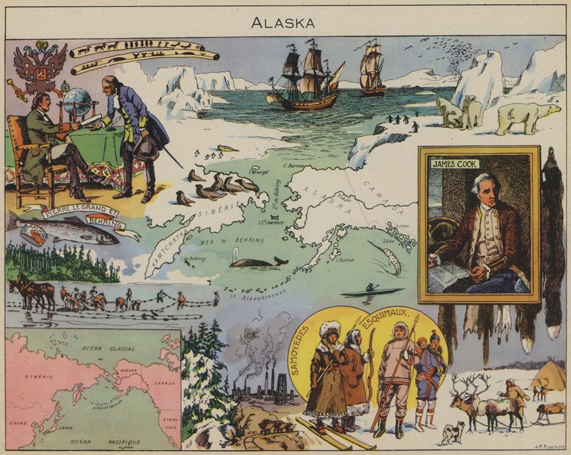 Alaska (färglitografi) av Joseph Porphyre Pinchon