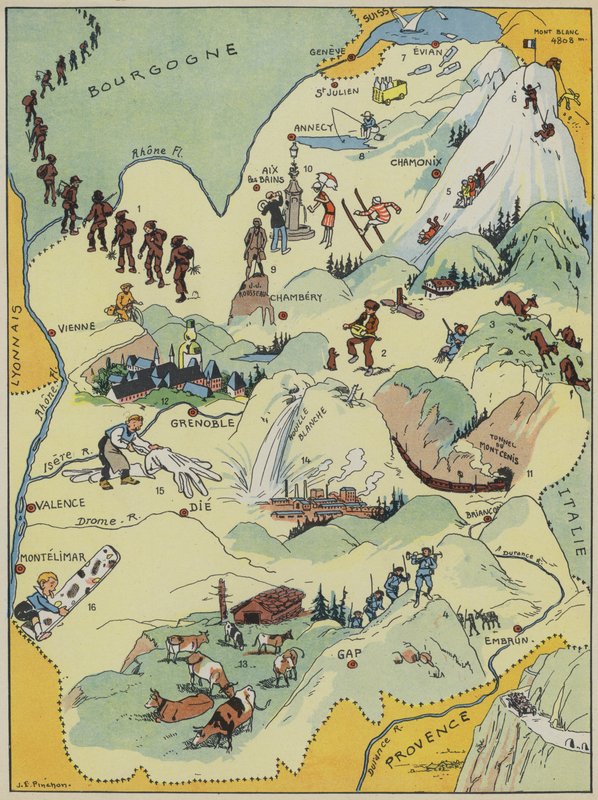 Savoie-Dauphine (färglitografi) av Joseph Porphyre Pinchon