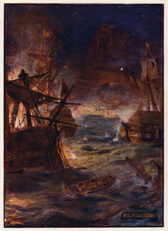 Den stora belägringen av Gibraltar av Joseph Ratcliffe (after) Skelton