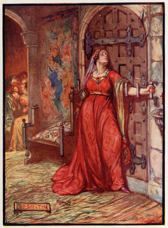 Catherine Douglas spärrar dörren av Joseph Ratcliffe Skelton