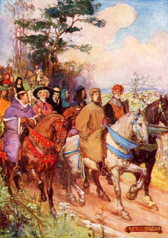 Chaucers pilgrimer, ledda av honom själv av Joseph Ratcliffe Skelton