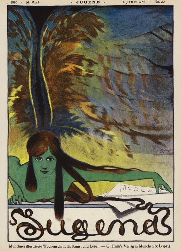 Omslagsillustration till tidningen Jugend av Joseph Rudolf Witzel