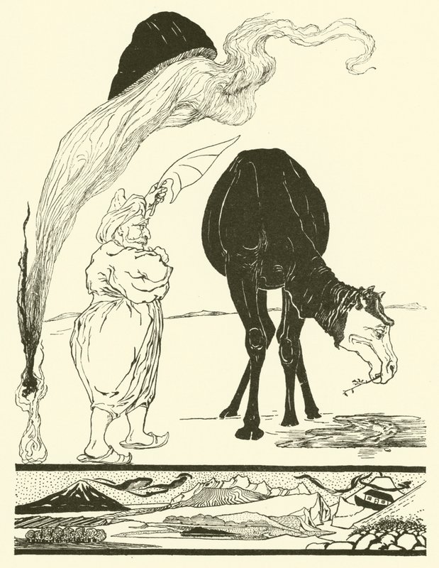 Djinnen som ansvarar för alla öknar (gravyr) av Joseph Rudyard (after) Kipling