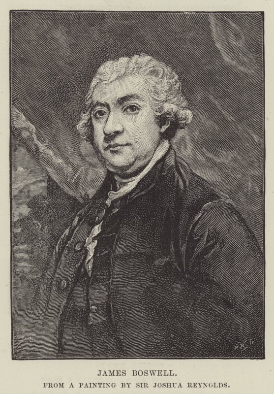James Boswell gravyr av Joshua Reynolds