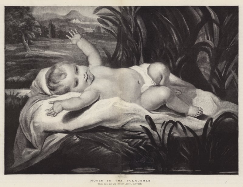 Moses i Bulrushes av Joshua Reynolds