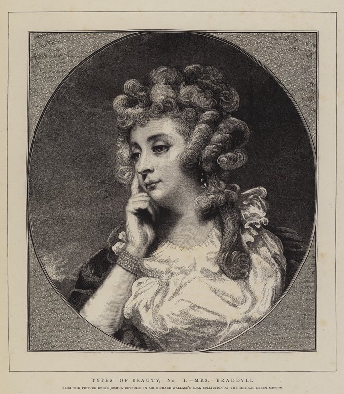 Typer av skönhet, nej jag, Mrs Braddyll av Joshua Reynolds