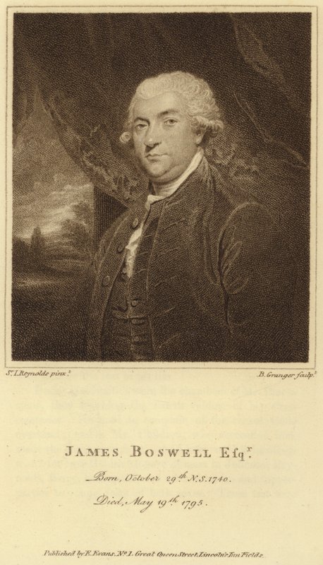 James Boswell (gravyr) av Joshua (after) Reynolds