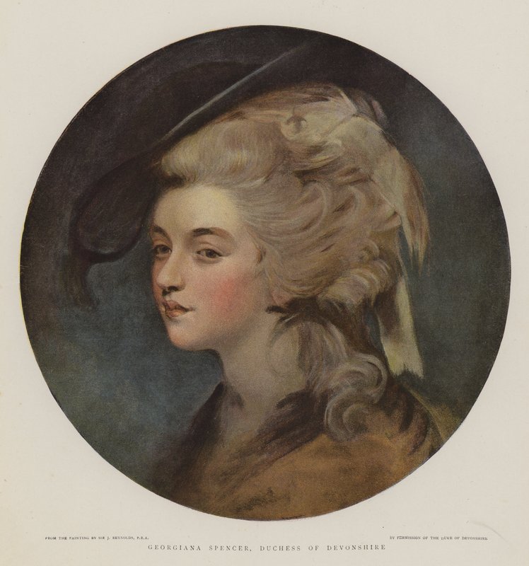 Georgiana Spencer, hertiginna av Devonshire (chromolitho) av Joshua Reynolds