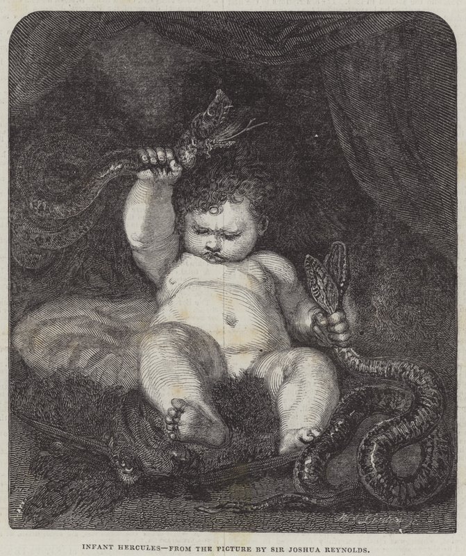Spädbarnet Herkules av Joshua Reynolds