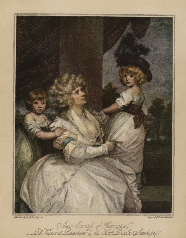 Jane grevinnan av Harrington, Lord Viscount Petersham och den ärade Lincoln Stanhope av Joshua Reynolds