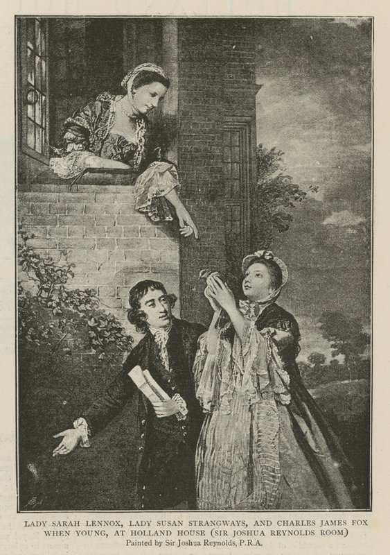 Lady Sarah Lennox, Lady Susan Strangways och Charles James Fox när de var unga, på Holland House av Joshua Reynolds
