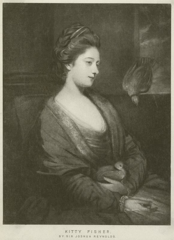 Porträtt av Kitty Fisher (gravyr) av Joshua Reynolds
