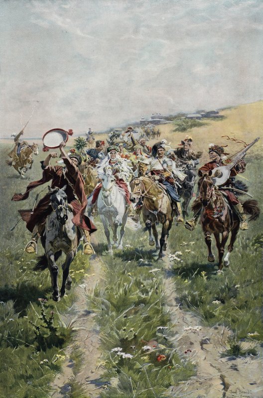 Ukrainsk kosackbrudtåg av Jozef Brandt