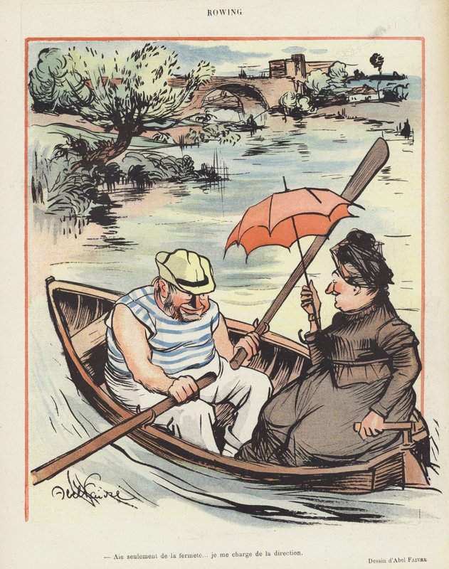Rodd. Illustration för Le Rire av Jules Abel Faivre