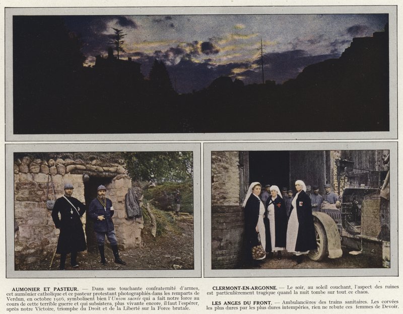 Kapellan och pastor, Clermont-En-Argonne, Frontens änglar av Jules Gervais Courtellemont