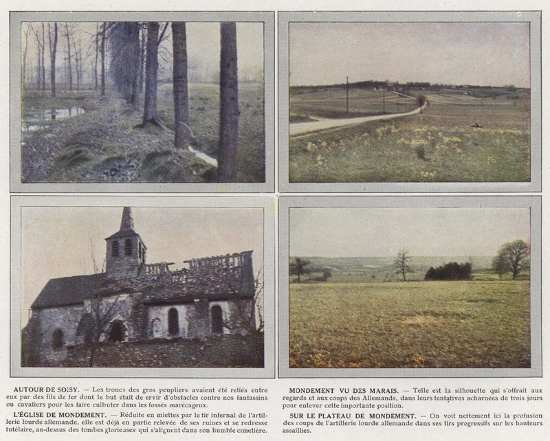 Runt Soisy, Mondement sett från träsket, Mondement kyrka, På Mondement platån av Jules Gervais Courtellemont