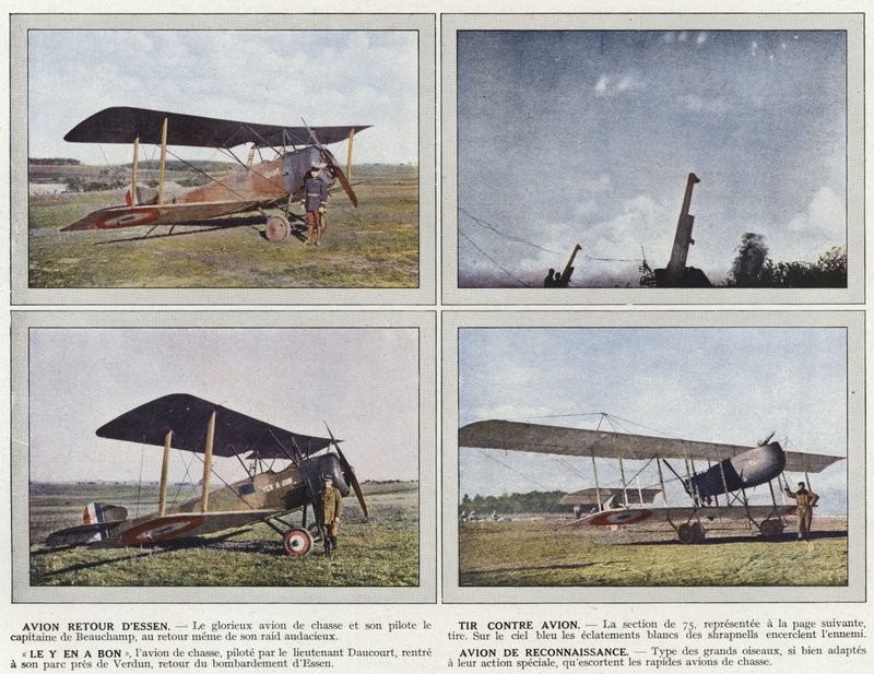 Essen Return Flygplan, Skjutning mot flygplan, De goda, Spaningsflygplan av Jules Gervais Courtellemont