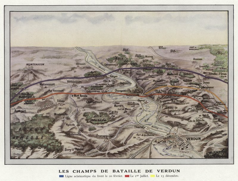 Slagfälten i Verdun av Jules Gervais Courtellemont