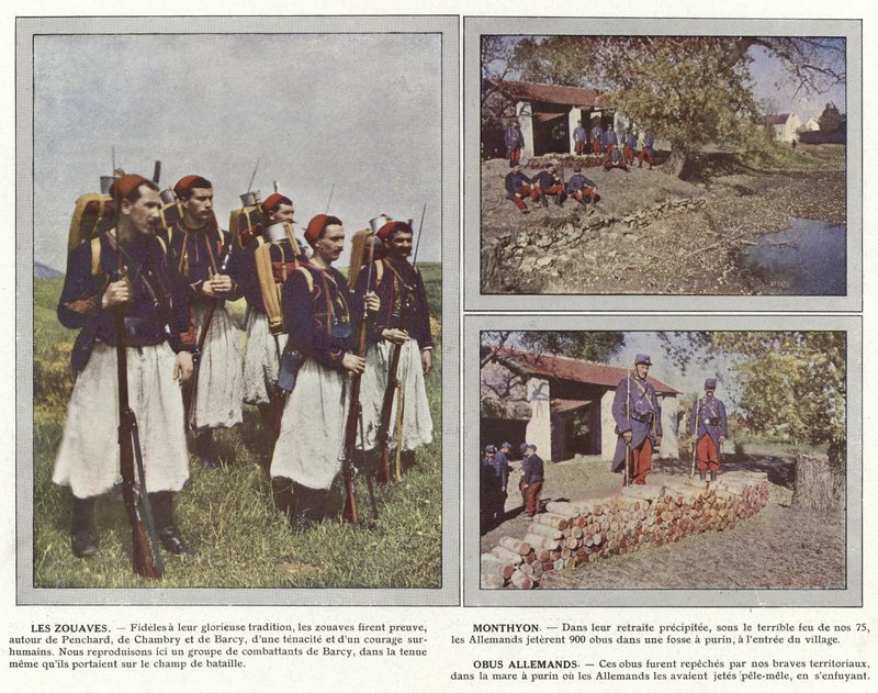 Zouaverna, Monthyon, tyska skal av Jules Gervais Courtellemont